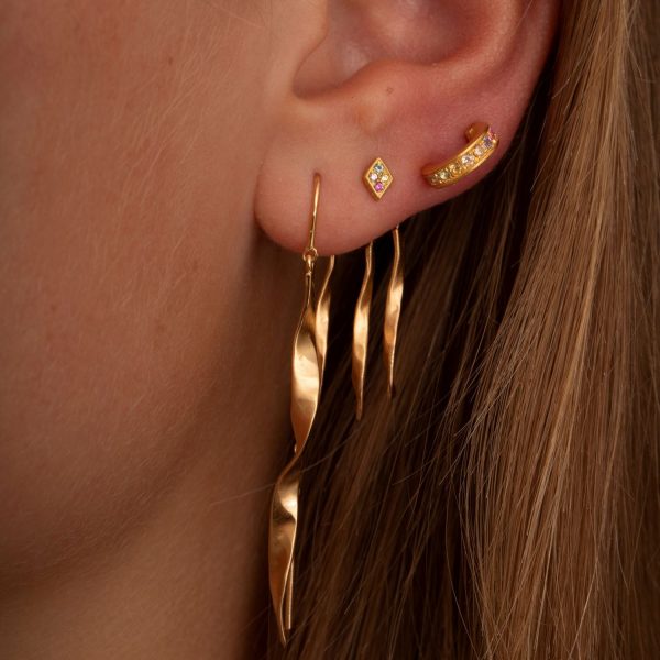 Stud oorbel met zirkoon - Afbeelding 2