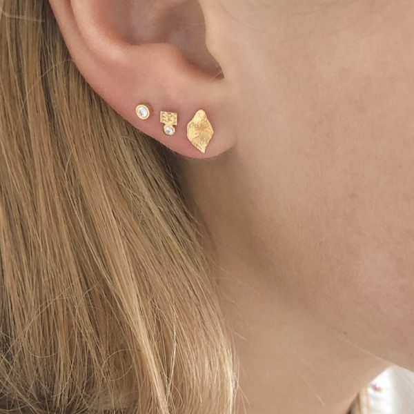 Stud oorbel met zirkoon - Afbeelding 2