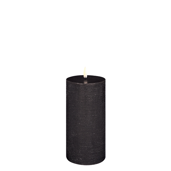 Uyuni pilaar kaars zwart 7,8 x 15,2cm