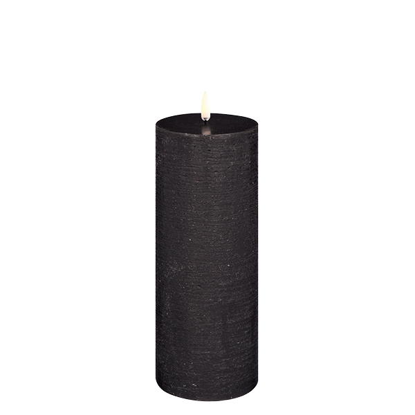 Uyuni pilaar kaars zwart 7,8 x 20,3cm