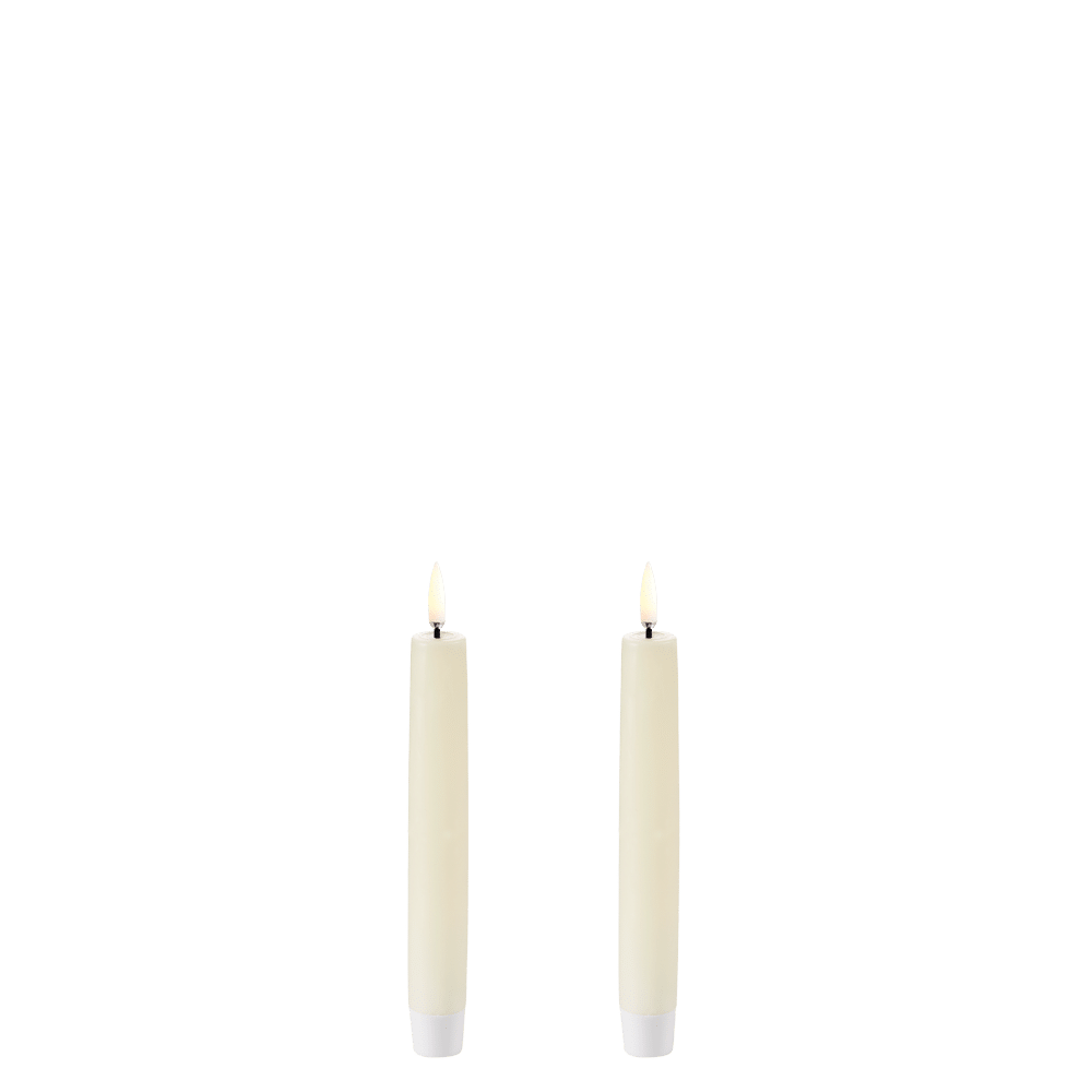 Uyuni diner kaarsen ivoor set van 2 (15cm)