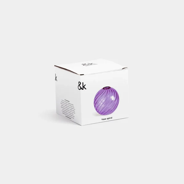 Vase spiral purple - Afbeelding 3