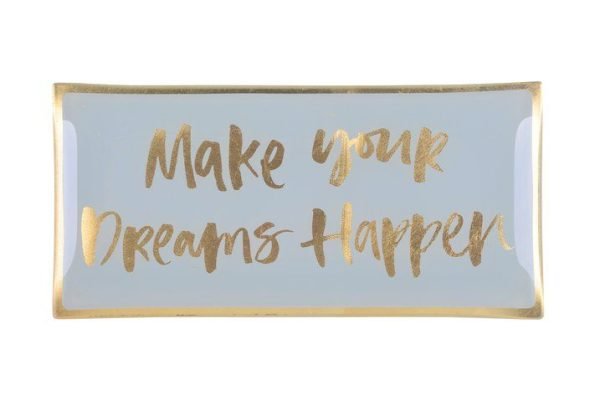 Love plate - make your dreams happen - 10x0,8x21cm