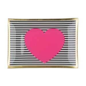 Love plate - roze hart - 10x0,8x14,2cm