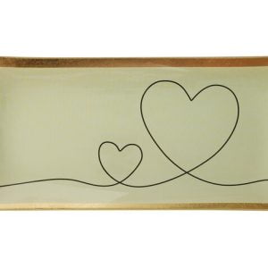 Love plate - hearts - 10x0,8x21cm