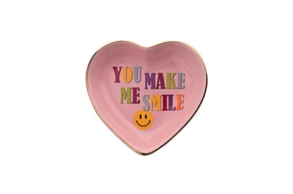 Love plate - you make me smile - 10x2x9,5cm