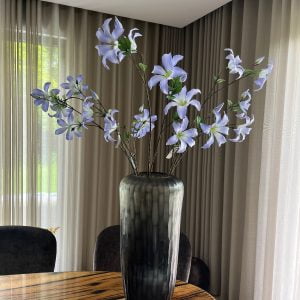 Set vaas met bloemen 'Blue Sky'