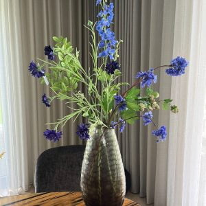 Set vaas met bloemen 'Blue Purple'