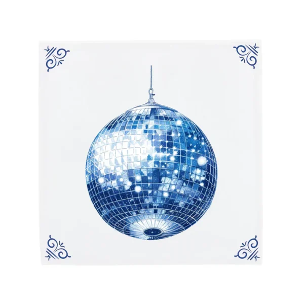 Delfts Blauw tegeltje Discobal