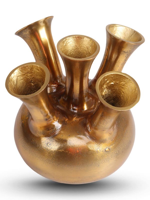 5 Mouth Vase Small Brond/Goud - Afbeelding 3