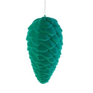 Dennenappel hanger turquoise M