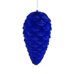 Dennenappel hanger blauw S
