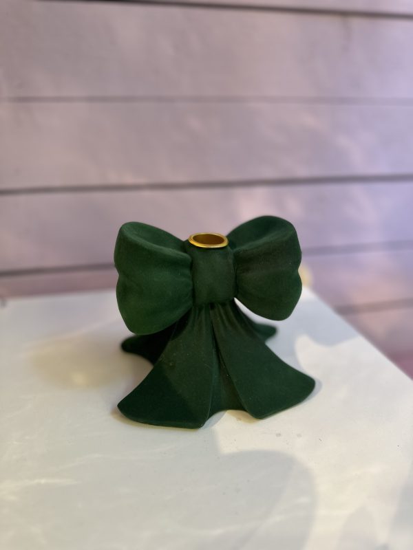 Strik Kandelaar Groen Velours - Afbeelding 2