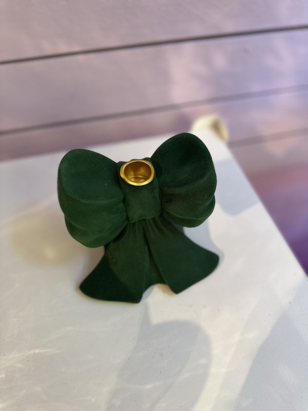 Strik Kandelaar Groen Velours - Afbeelding 3