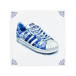 Delfts Blauw tegeltje Adidas Superstar