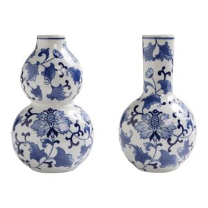 Setje van 2 Delfts blauwe vaasjes