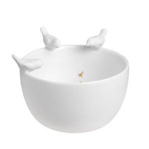 Schaaltje met vogel
