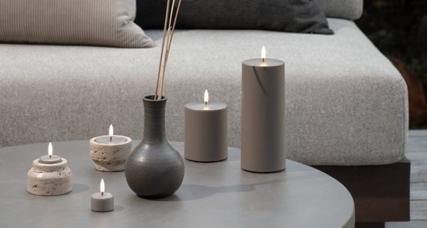 Uyuni oplaadbare waxinelichtjes sandstone 2pcs - Afbeelding 3