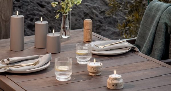 Uyuni oplaadbare waxinelichtjes sandstone 2pcs - Afbeelding 5