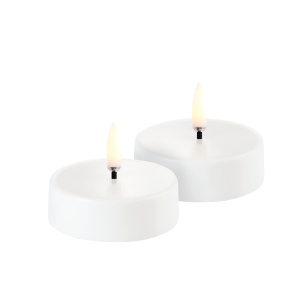 Uyuni oplaadbare waxinelichtjes maxi wit 2pcs