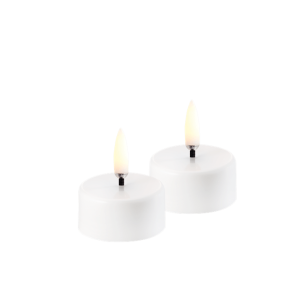 Uyuni oplaadbare waxinelichtjes wit 2pcs